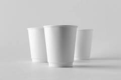 Double Wall Beyaz Karton Bardak 8 oz 