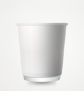 Double Wall Beyaz Karton Bardak 8 oz 