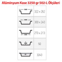 Alüminyum Kap 3250 gr Dikdörtgen Tepsi
