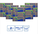 Focus Optimum Z Katlama Dispenser Havlu 200 Yaprak 12'li Paket