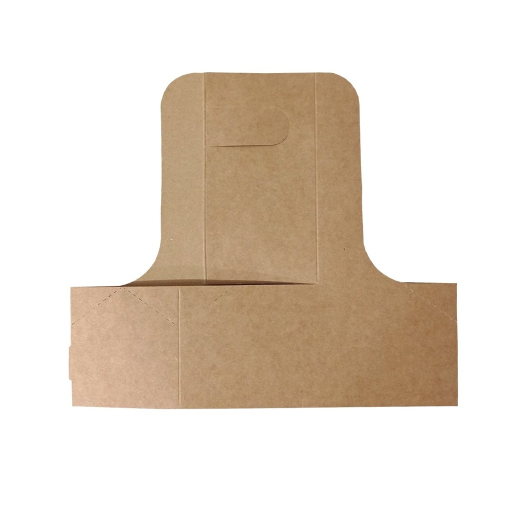 Karton Bardak Taşıyıcı Kraft Karton Saplı 2 li 