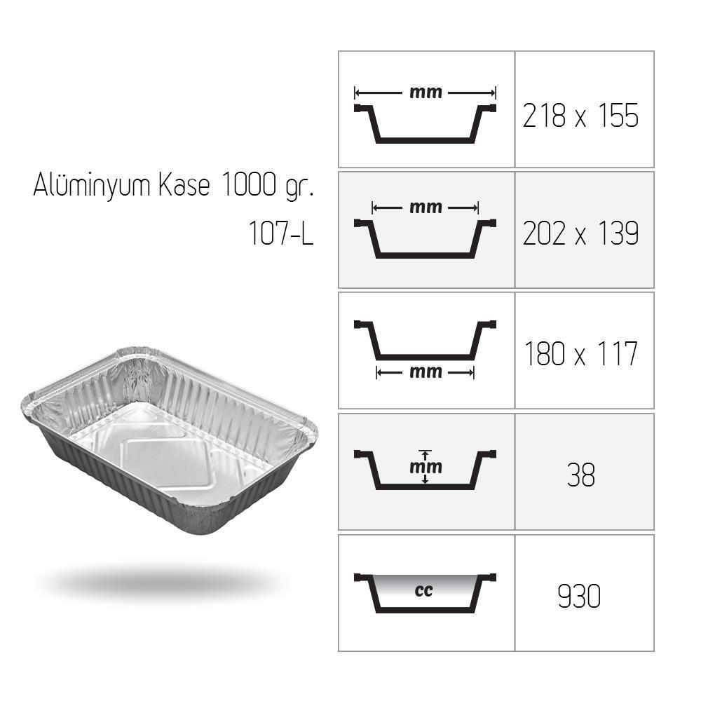 Alüminyum 1000 gr. Kase