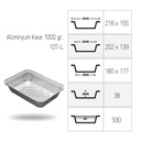 Alüminyum 1000 gr. Kase