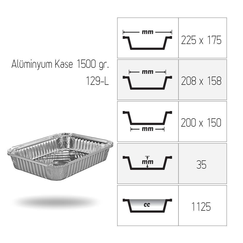 Alüminyum 1500 gr. Kase
