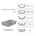 Alüminyum 1500 gr. Kase