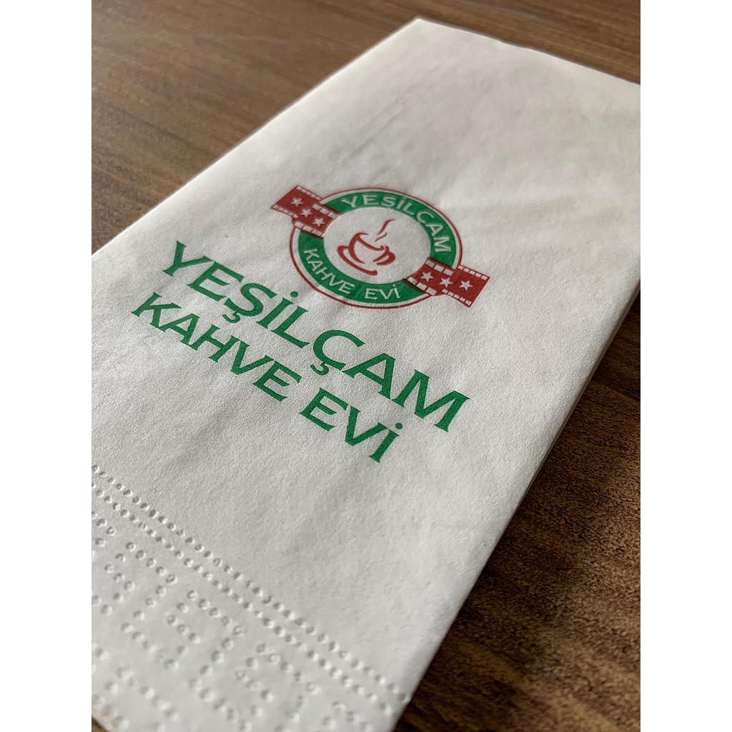 Baskılı Peçete 33x33 Çift Katlı Garson Katlama 
