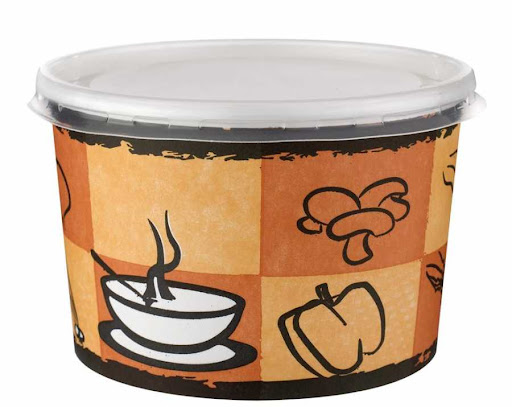 Karton Çorba Kasesi 16 oz (Kapaklı ) Kartonbar * 500'lü